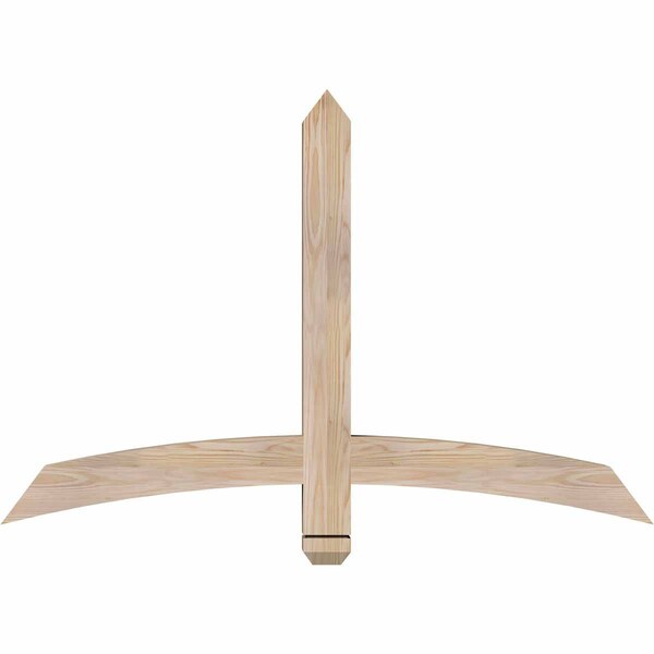 Ekena Millwork Bellingham Smooth Timber Gable Bracket, Douglas Fir, 48"W x 32"H x 3 1/2"D x 3 1/2"F, 16/12 Pitch GBW048X32X0404BEL00SDF - main